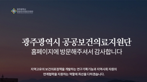 광주광역시 공공보건의료지원단